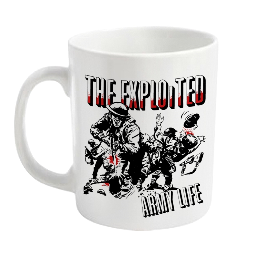 The Exploited – ARMY LIFE (WHITE)  Mug