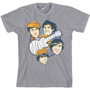 The Monkees Vinyl Heads Grey T-Shirt
