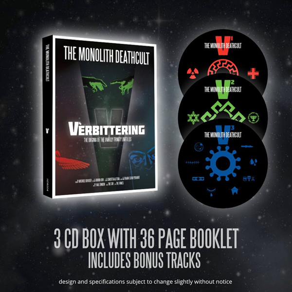 The Monolith Deathcult – V4ERBITTERING – THE DOGMA OF THE UNHOLY TRINITY UNFOLDS Compact Disc – 3 CD Box Set