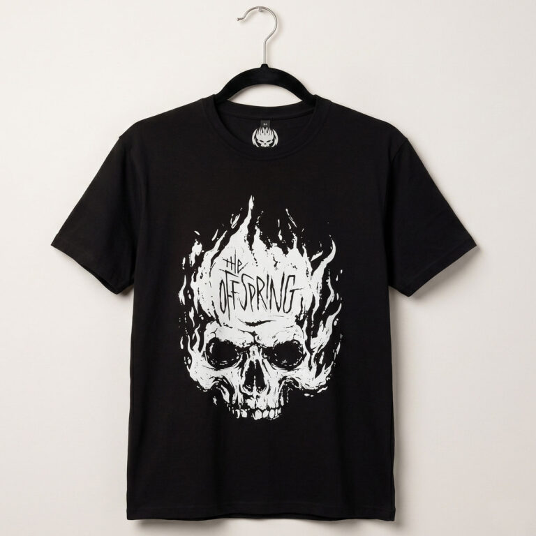 The Offspring Unisex Premium Carbon T-Shirt: Skull Black T-Shirt