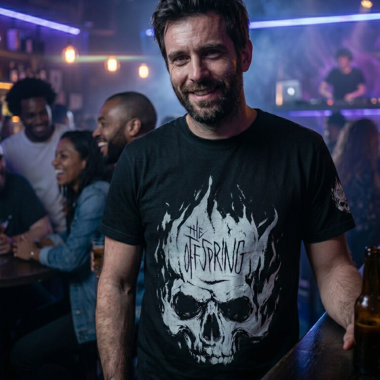 The Offspring Unisex Premium Carbon T-Shirt: Skull Black T-Shirt