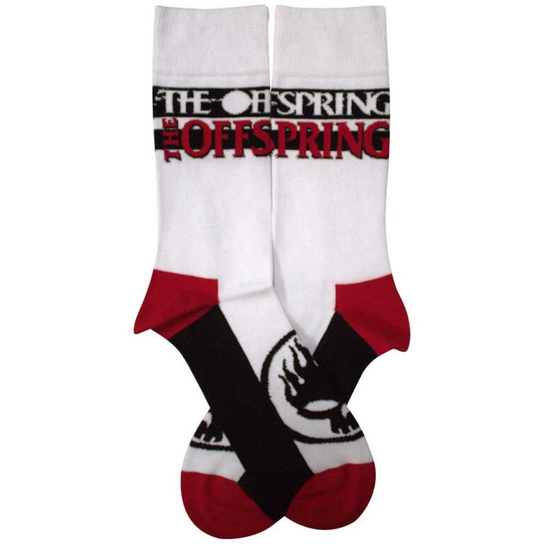 The Offspring Flaming Skull Logo (White) (UK Size 7 – 11) Socks
