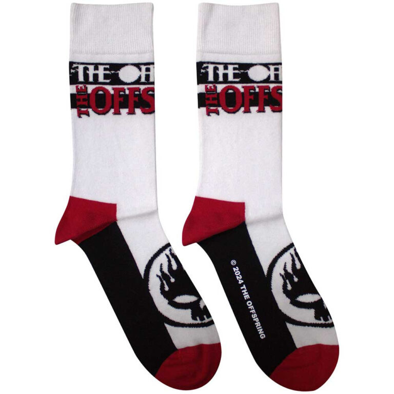 The Offspring Flaming Skull Logo (White) (UK Size 7 – 11) Socks