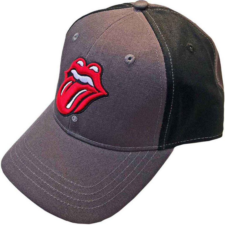 The Rolling Stones Classic Tongue Charcoal Grey & Black 2-Tone Baseball Cap