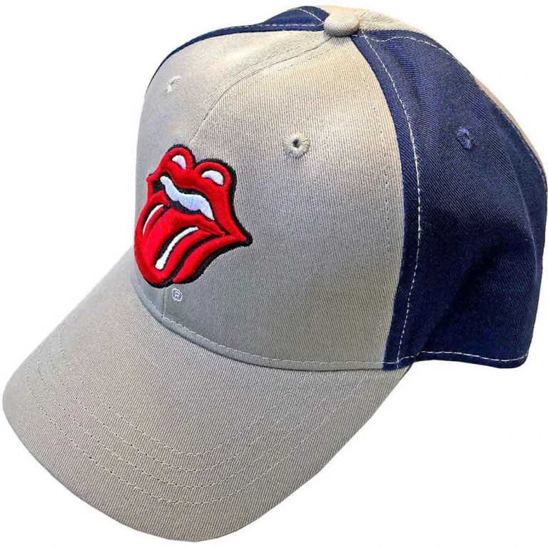 The Rolling Stones Classic Tongue Grey & Navy Blue 2-Tone Baseball Cap