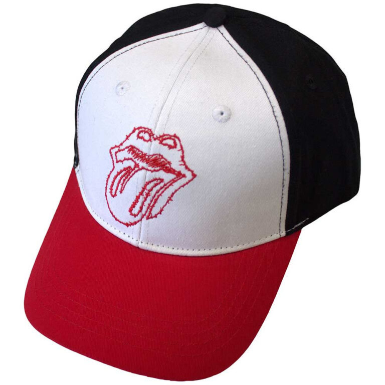 The Rolling Stones Classic Tongue Outline Red, White & Black Baseball Cap