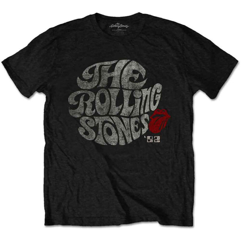 The Rolling Stones Swirl Logo ’82 Black T-Shirt