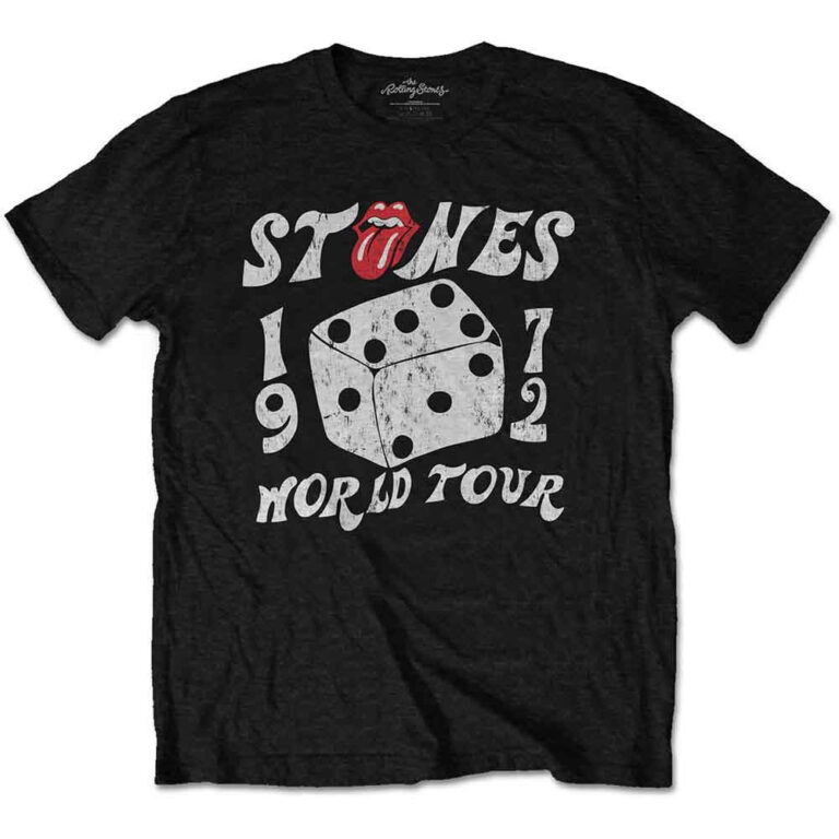 The Rolling Stones Dice Tour ’72 Eco Black T-Shirt