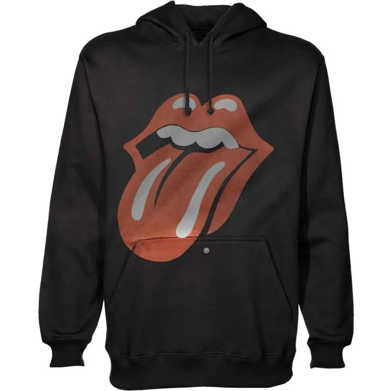 The Rolling Stones Classic Tongue Black Pullover Hoodie