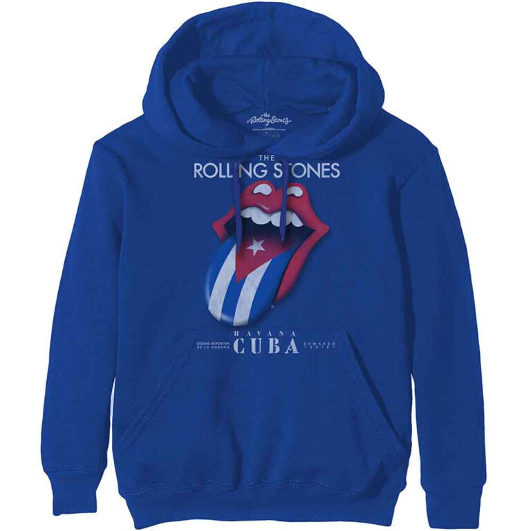The Rolling Stones Havana Cuba Blue Pullover Hoodie
