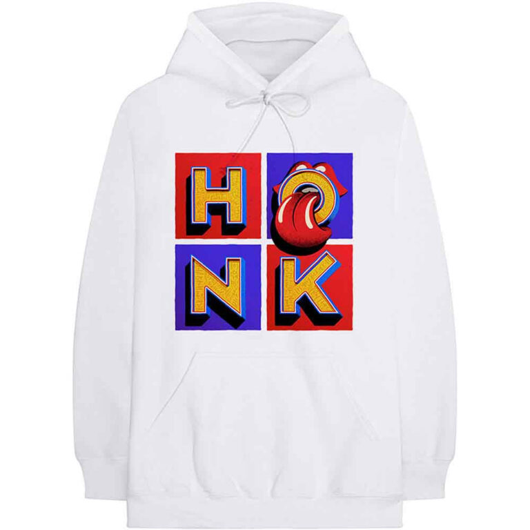 The Rolling Stones Honk Album White Pullover Hoodie