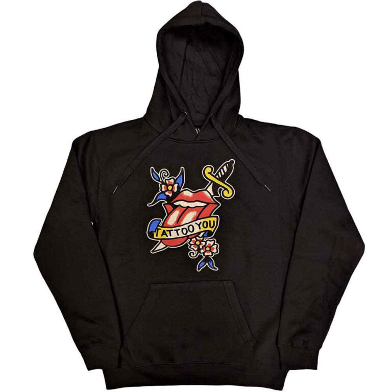 The Rolling Stones Tattoo You Lick Black Pullover Hoodie