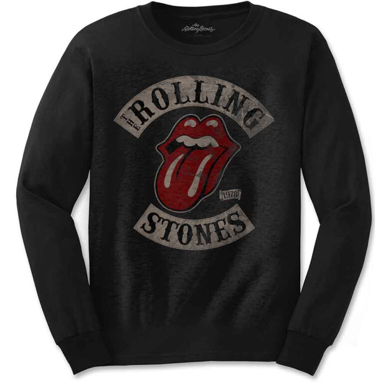 The Rolling Stones Tour ’78 Black Long Sleeve T-Shirt