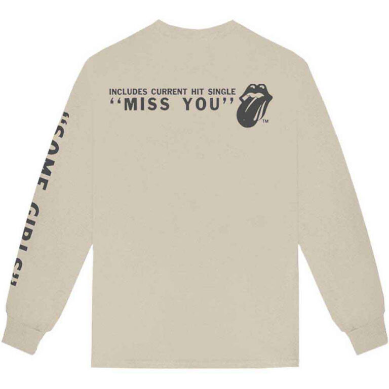 The Rolling Stones Some Girls Sand Back & Sleeve Print Long Sleeve T-Shirt