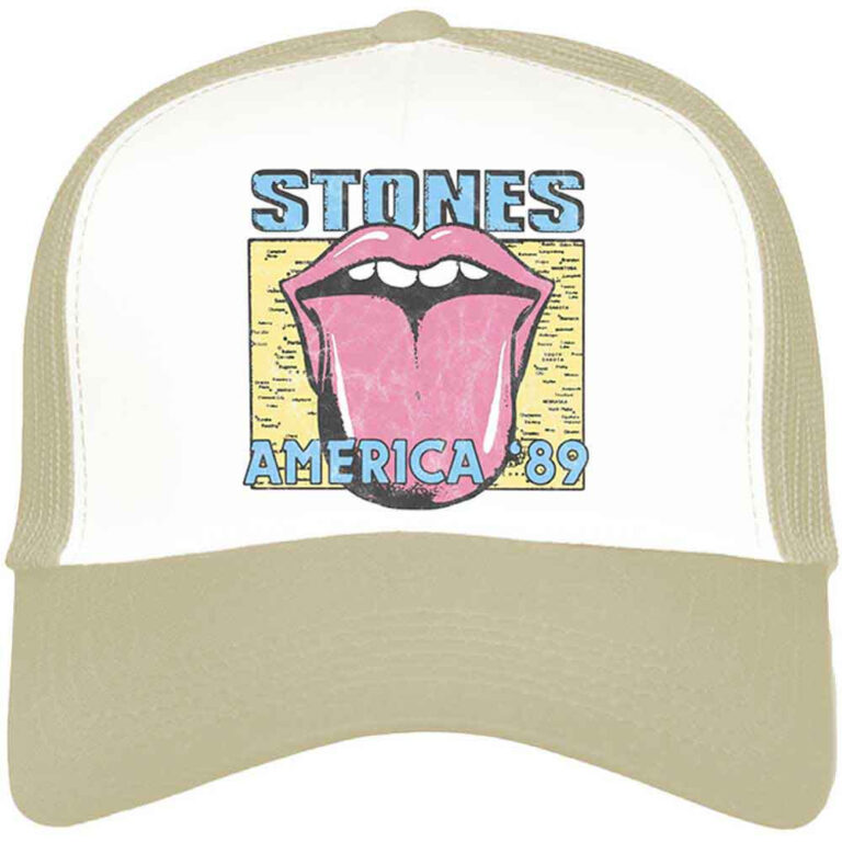 The Rolling Stones America ’89 Tour Map Sand & White Mesh Back Cap