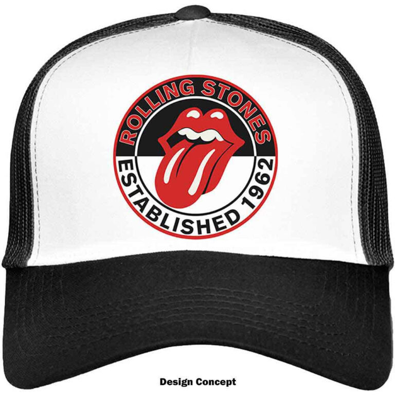 The Rolling Stones Est. 1962 Black & White Mesh Back Cap
