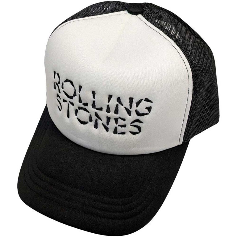 The Rolling Stones Hackney Diamonds Logo Black & White Mesh Back Cap