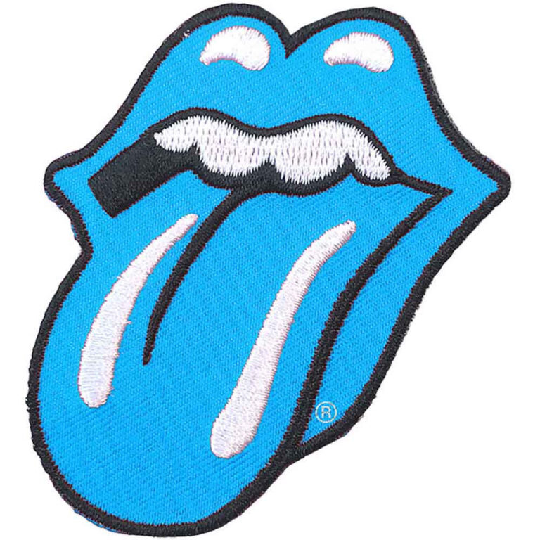 The Rolling Stones Classic Tongue Black Blue Patch