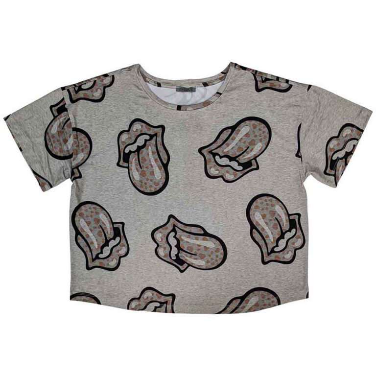The Rolling Stones Heart Tongue Ladies Pyjamas