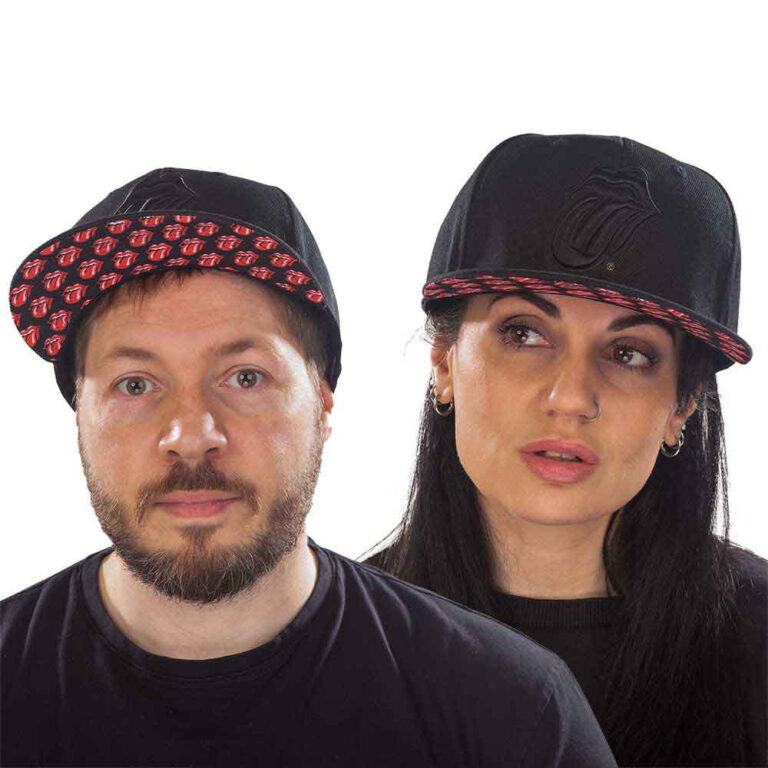 The Rolling Stones Classic Tongue Black Snapback Cap