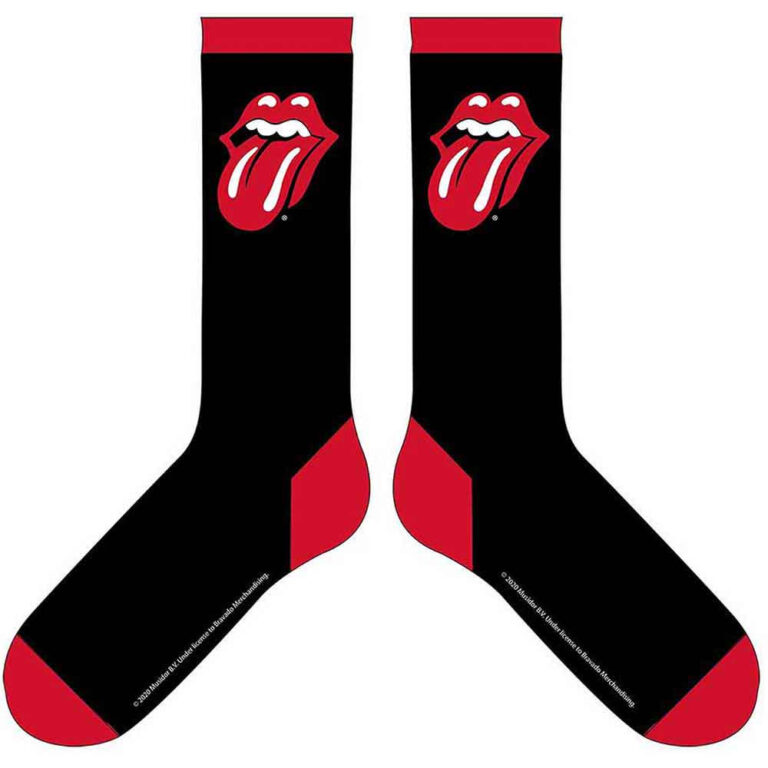The Rolling Stones Unisex Classic Tongue Black UK Size 7 – 11 Socks