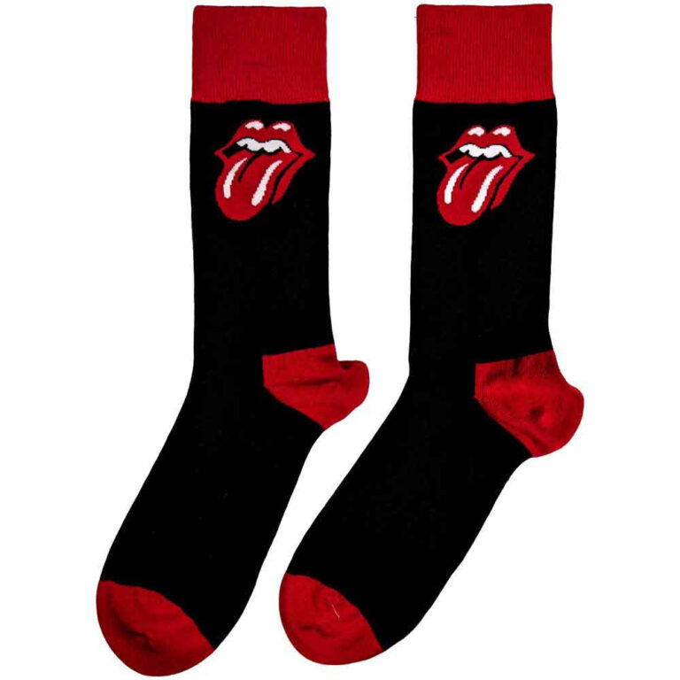 The Rolling Stones Unisex Classic Tongue Black UK Size 7 – 11 Socks