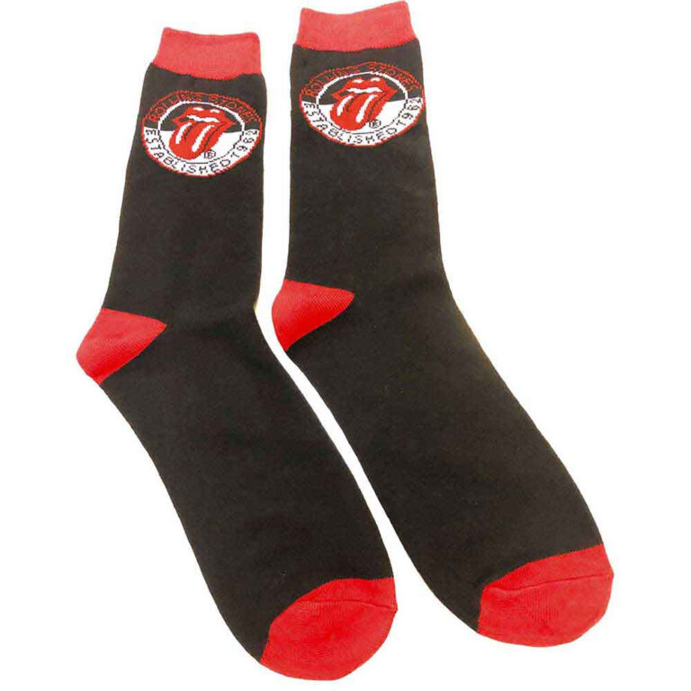 The Rolling Stones Unisex Established Black UK Size 7 – 11 Socks