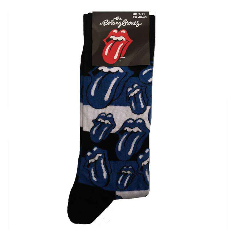 The Rolling Stones Unisex Blue Tongues Blue UK Size 7 – 11 Socks