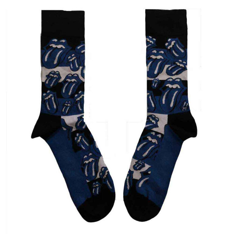 The Rolling Stones Unisex Blue Tongues Blue UK Size 7 – 11 Socks
