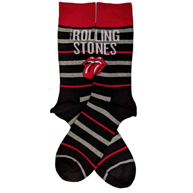 The Rolling Stones Unisex Logo & Tongue Black UK Size 7 – 11 Socks