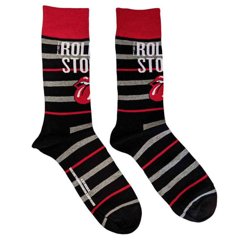 The Rolling Stones Unisex Logo & Tongue Black UK Size 7 – 11 Socks