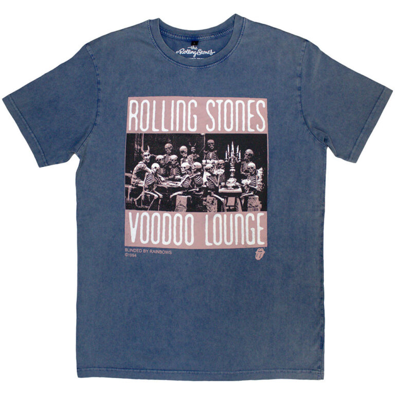 The Rolling Stones Voodoo Skulls Denim Blue T-Shirt