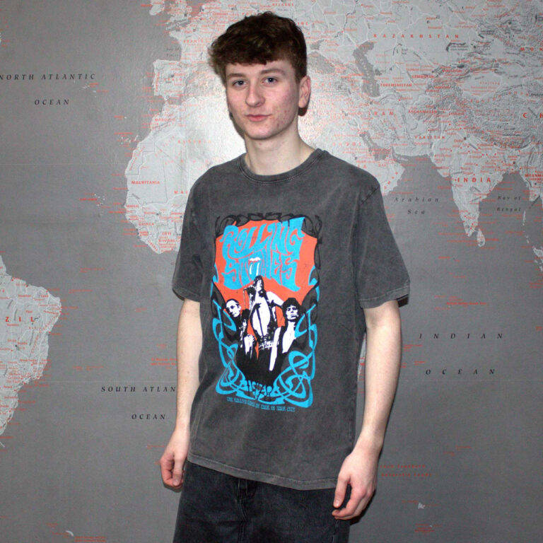The Rolling Stones Psych Montage Charcoal Grey T-Shirt