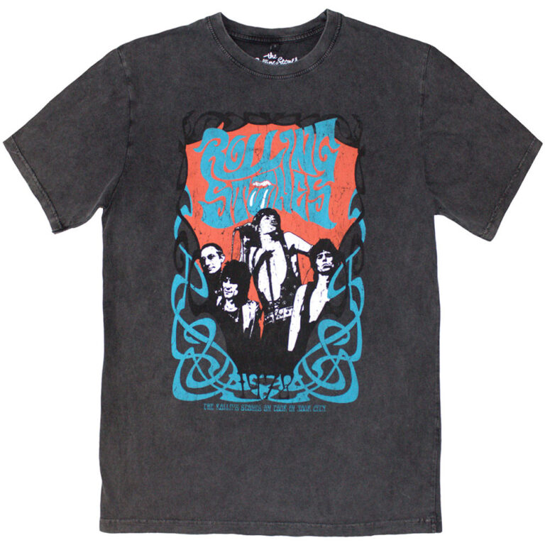 The Rolling Stones Psych Montage Charcoal Grey T-Shirt