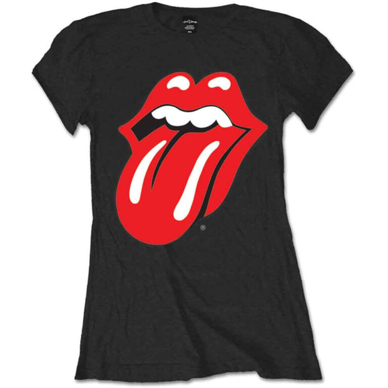 The Rolling Stones Classic Tongue Black Ladies T-Shirt