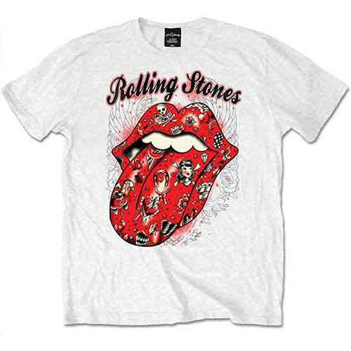 The Rolling Stones Tattoo Flash White T-Shirt