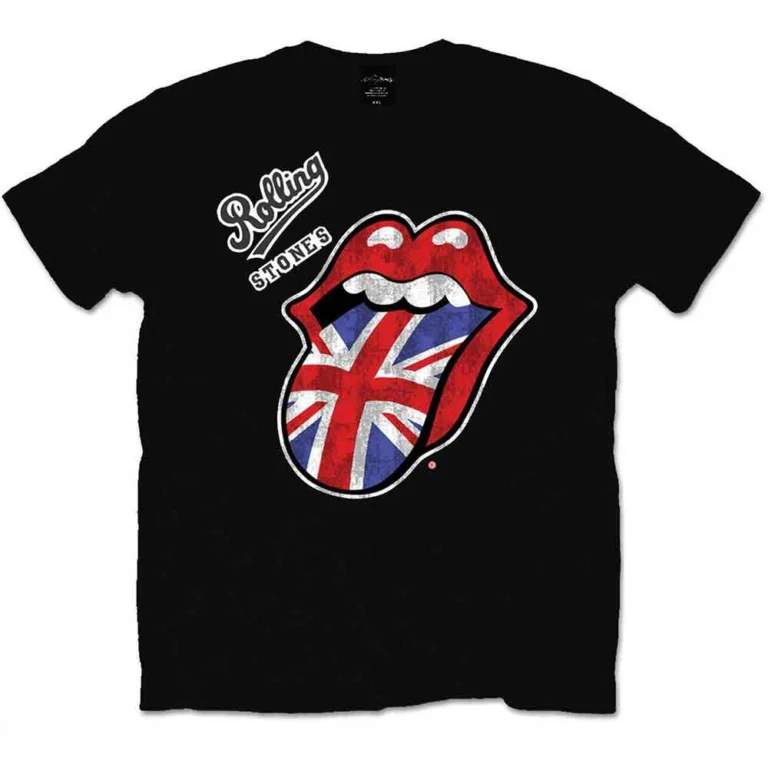The Rolling Stones Vintage British Tongue Black T-Shirt