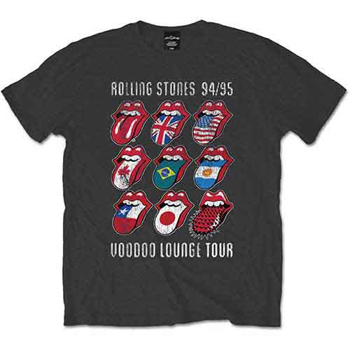 The Rolling Stones Voodoo Lounge Tongues Charcoal Grey T-Shirt