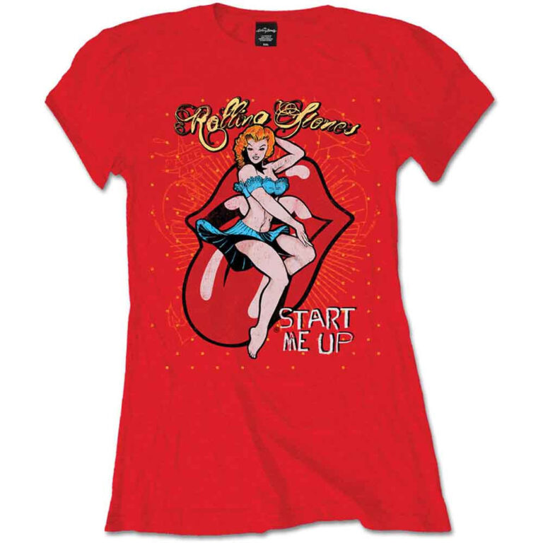 The Rolling Stones Start me up Red Ladies T-Shirt
