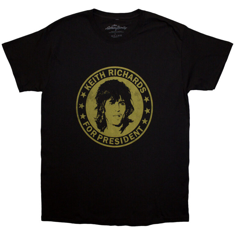 The Rolling Stones Keith for President Black T-Shirt