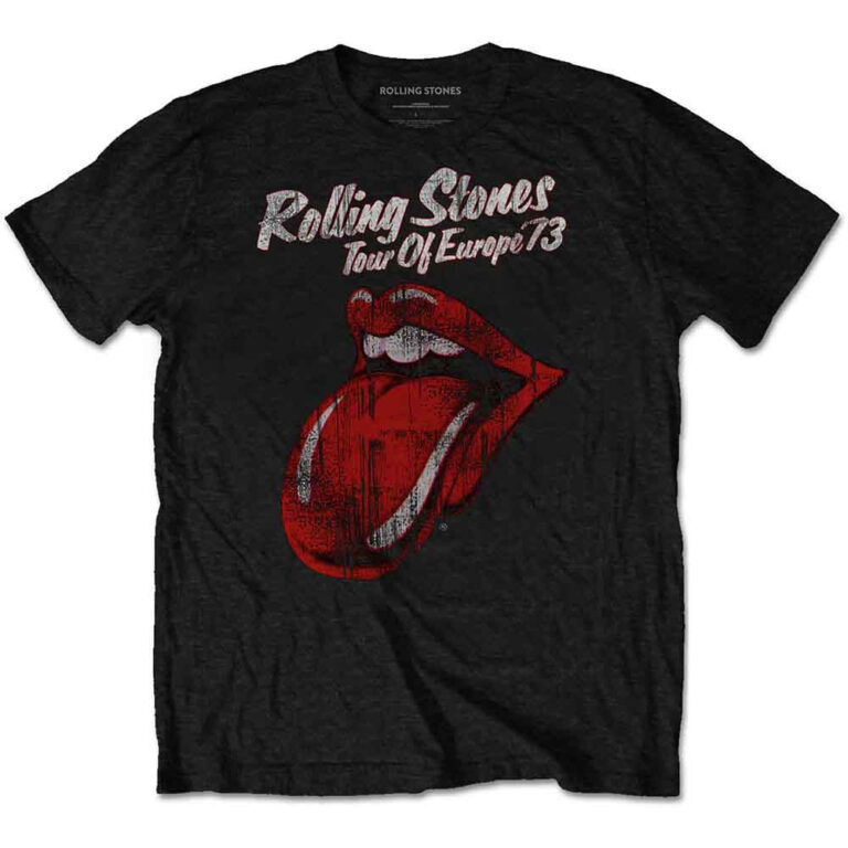 The Rolling Stones 73 Tour Black T-Shirt