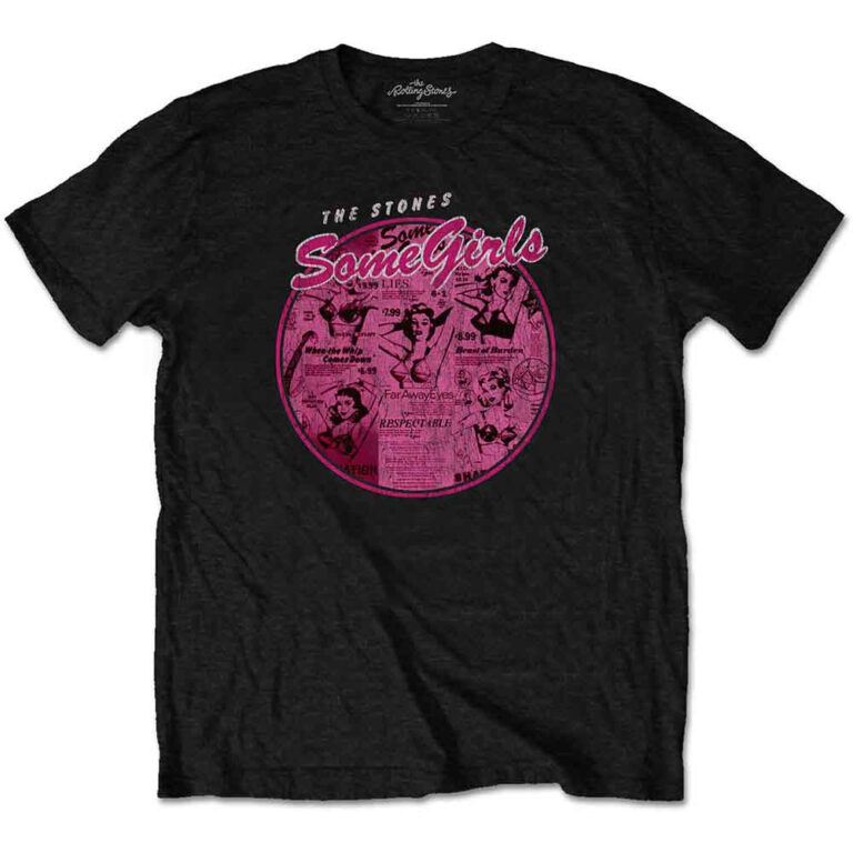 The Rolling Stones Some Girls Circle V.2. Black T-Shirt