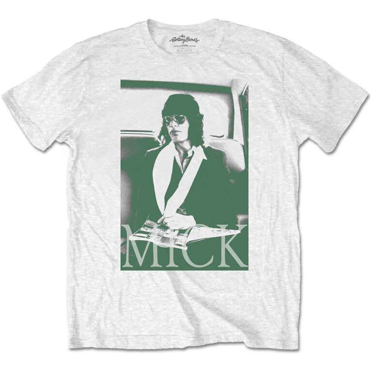 The Rolling Stones Mick Photo Version 1 White T-Shirt