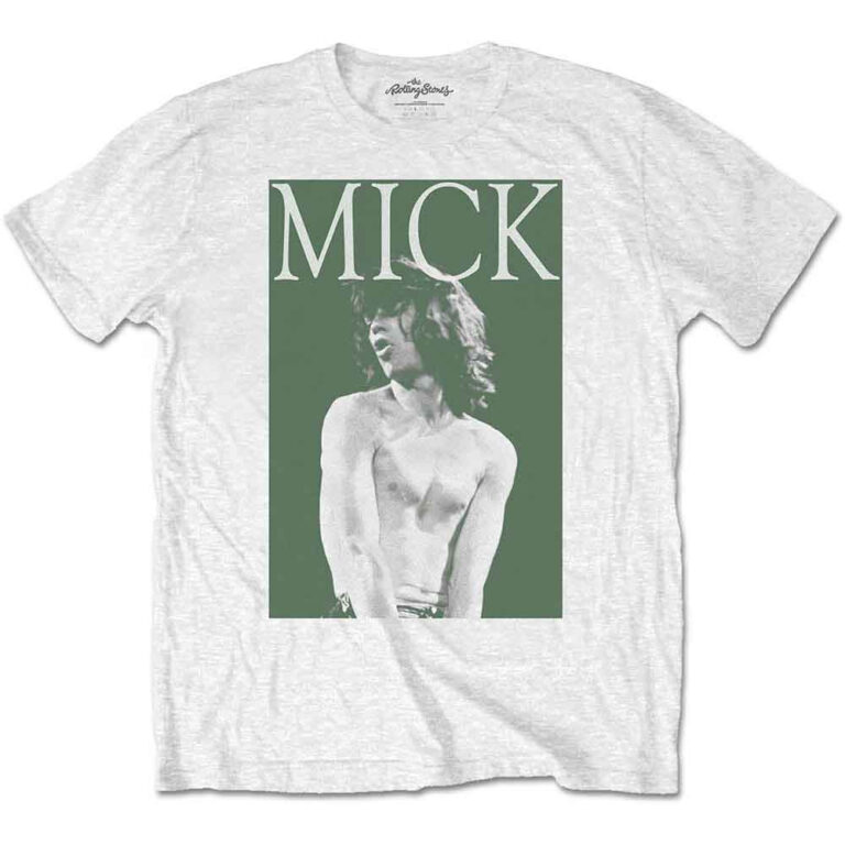 The Rolling Stones Mick Photo Version 2 White T-Shirt