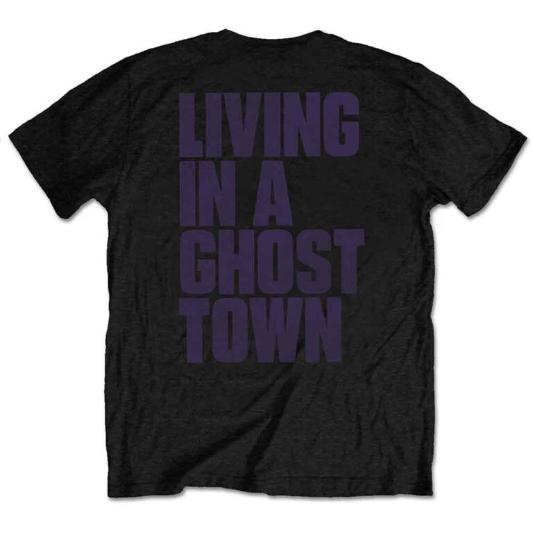 The Rolling Stones Ghost Town Distressed Black Back Print T-Shirt