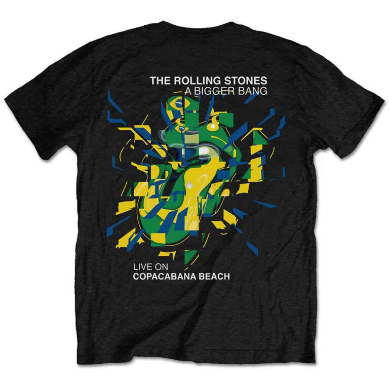 The Rolling Stones Bigger Bang – Brazil ’80 Black Back Print T-Shirt