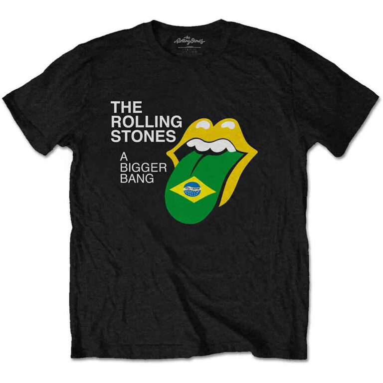 The Rolling Stones Bigger Bang – Brazil ’80 Black Back Print T-Shirt