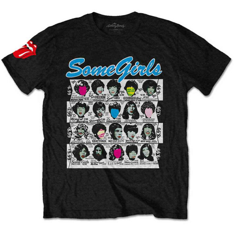The Rolling Stones Some Girls Album Black Sleeve Print T-Shirt