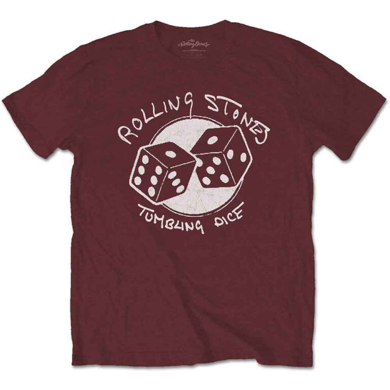The Rolling Stones Tumbling Dice Maroon Red T-Shirt