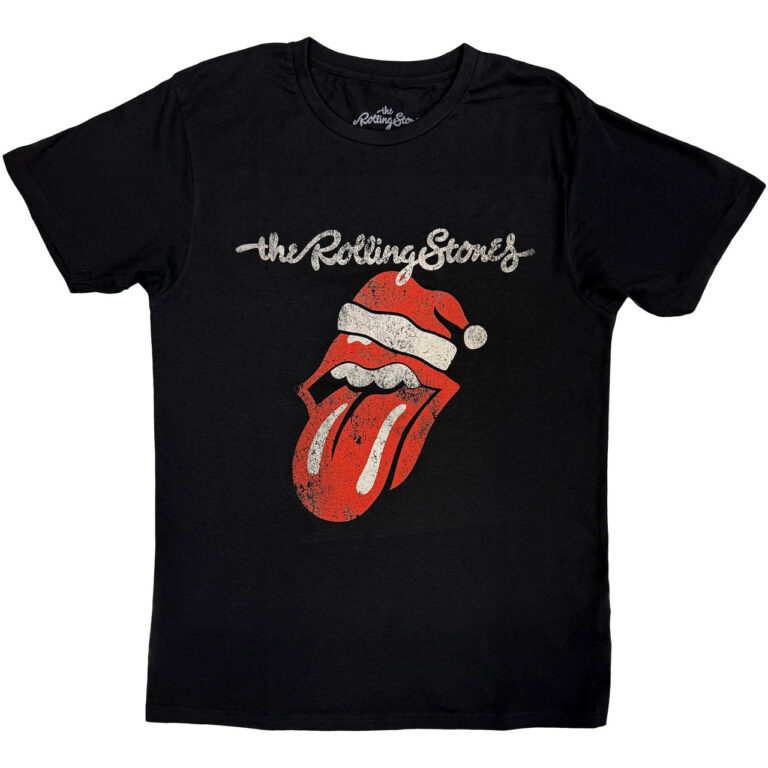 The Rolling Stones Santa Lick Black T-Shirt